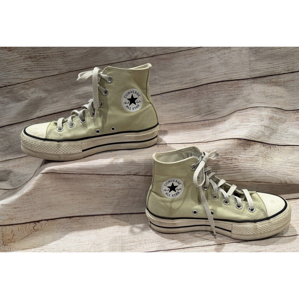 Converse Chuck Taylor All Star High Top Lift Platform Butterfly Sage Green 6 - Picture 3 of 8